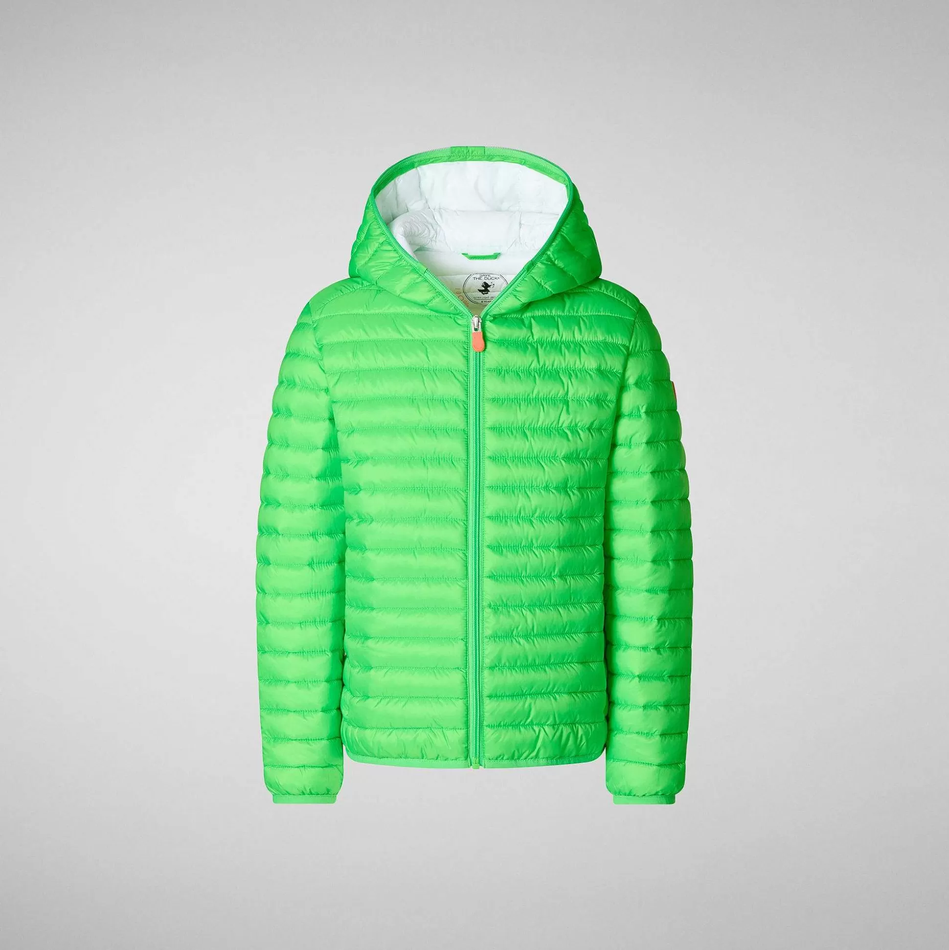 Save The Duck Dyrefrie Puffer^Dyrefri Pufferjakke Med Hette For Gutter Gillo I Fluorgronn
