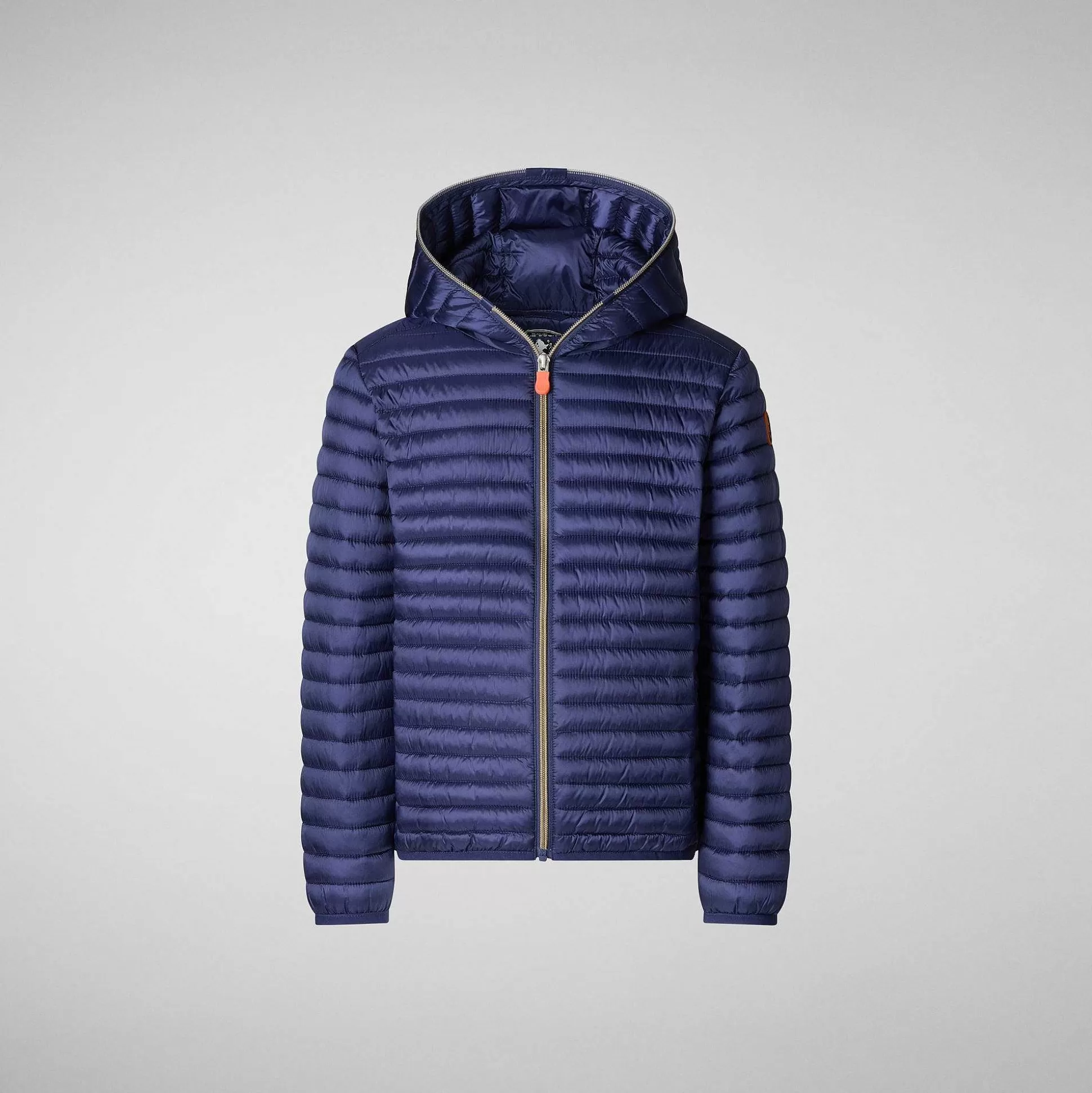 Save The Duck Dyrefrie Puffer^Dyrefri Pufferjakke Med Hette For Jenter, Rosa I Marineblatt