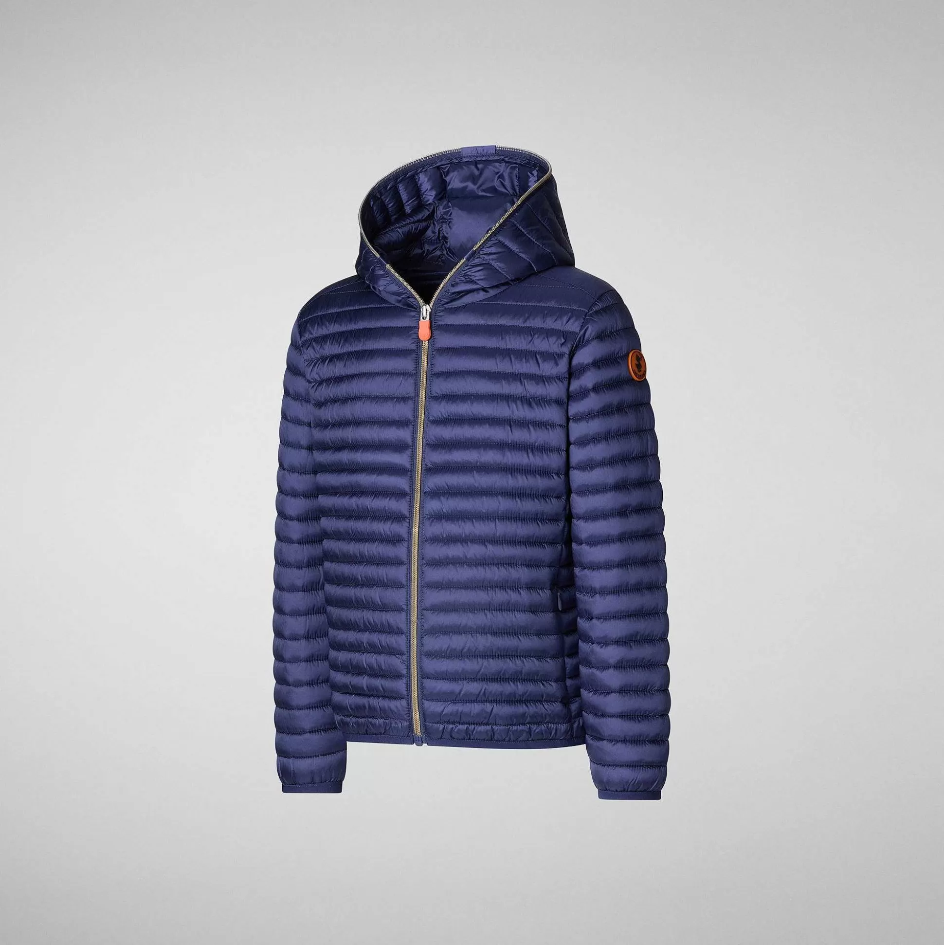 Save The Duck Dyrefrie Puffer^Dyrefri Pufferjakke Med Hette For Jenter, Rosa I Marineblatt