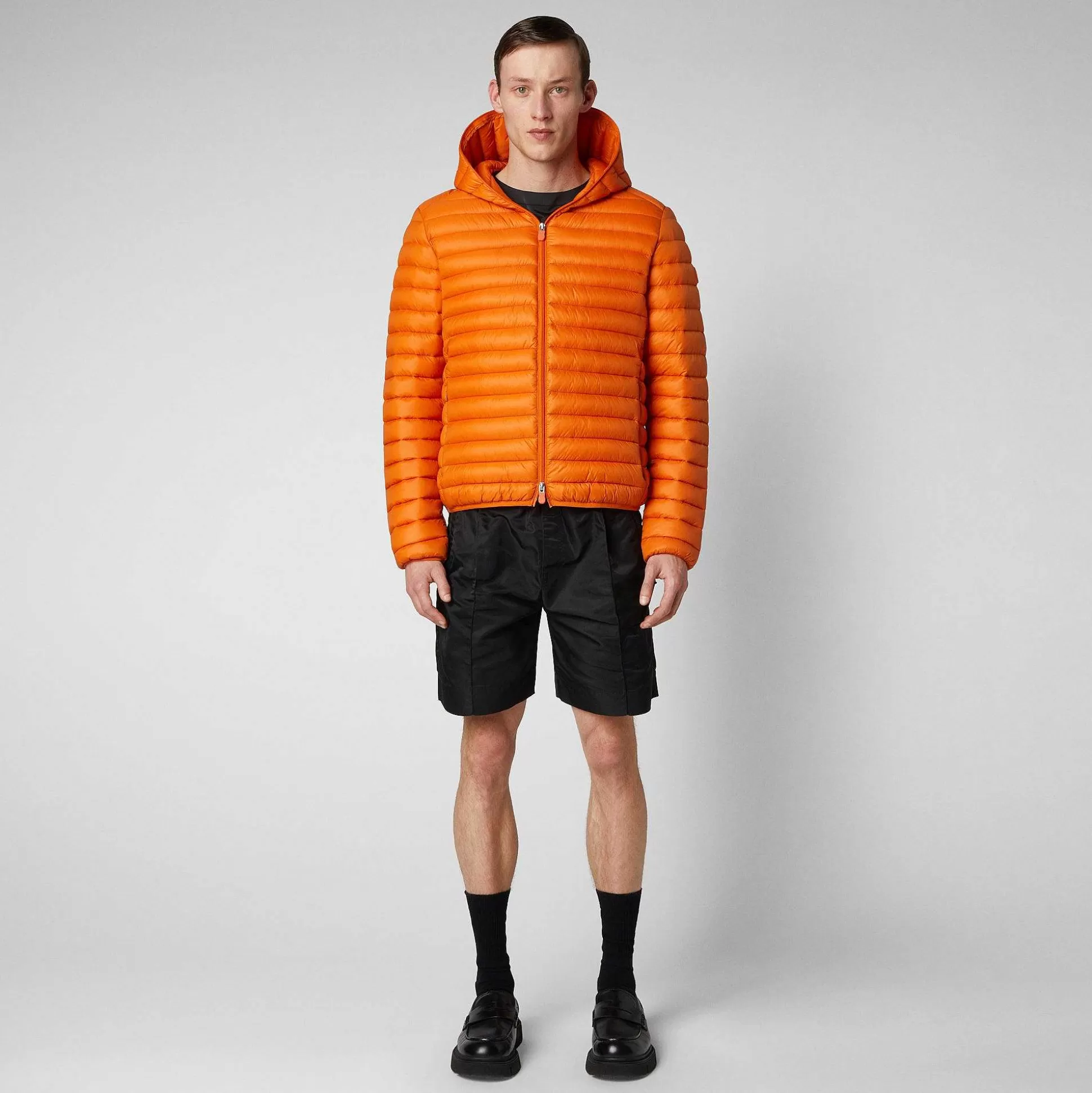 Save The Duck Dyrefrie Puffer^Man'S Animal Free Hette Pufferjakke Donald I Amber Orange