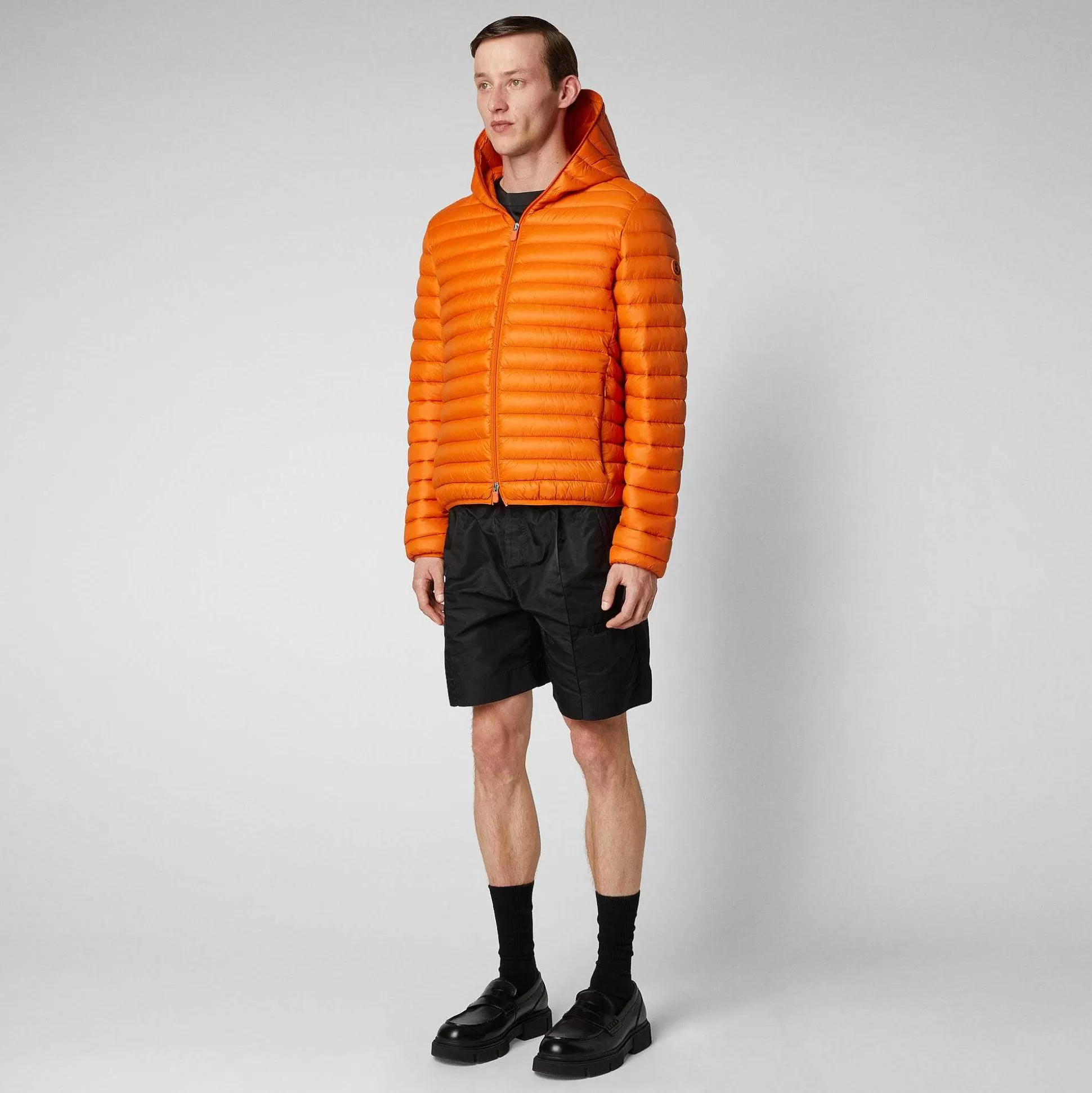 Save The Duck Dyrefrie Puffer^Man'S Animal Free Hette Pufferjakke Donald I Amber Orange