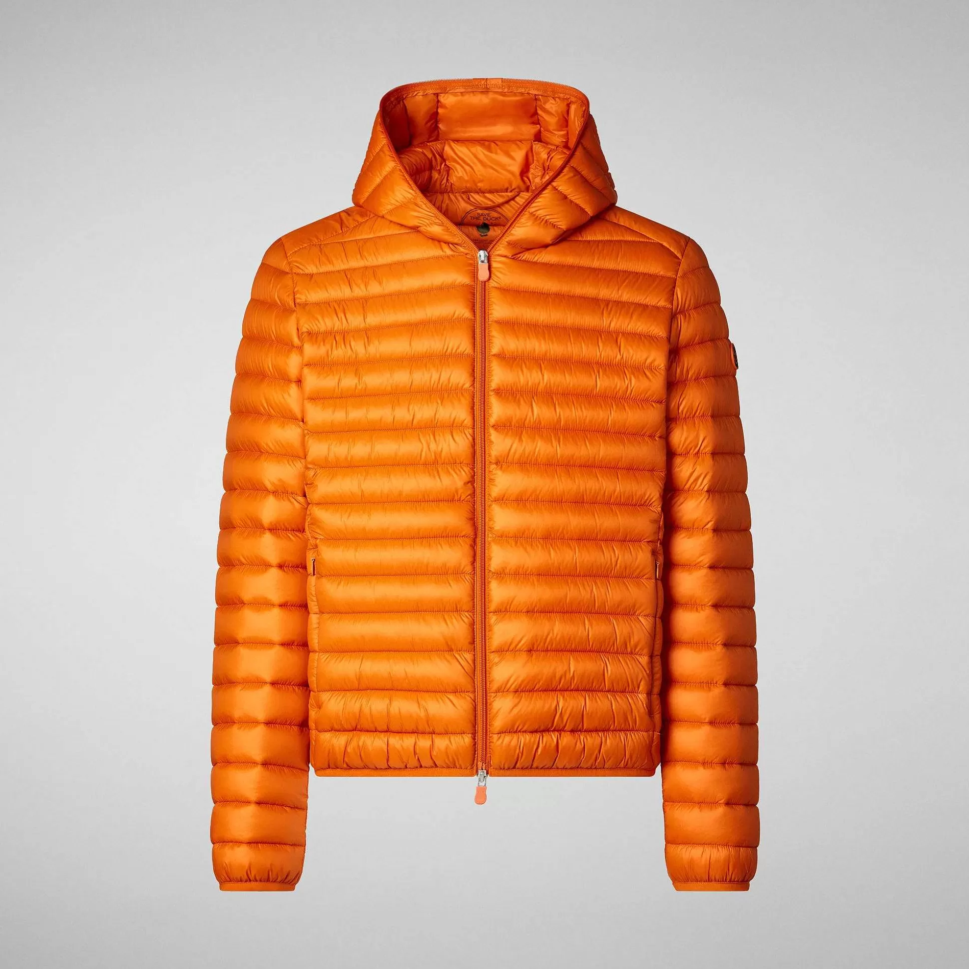 Save The Duck Dyrefrie Puffer^Man'S Animal Free Hette Pufferjakke Donald I Amber Orange