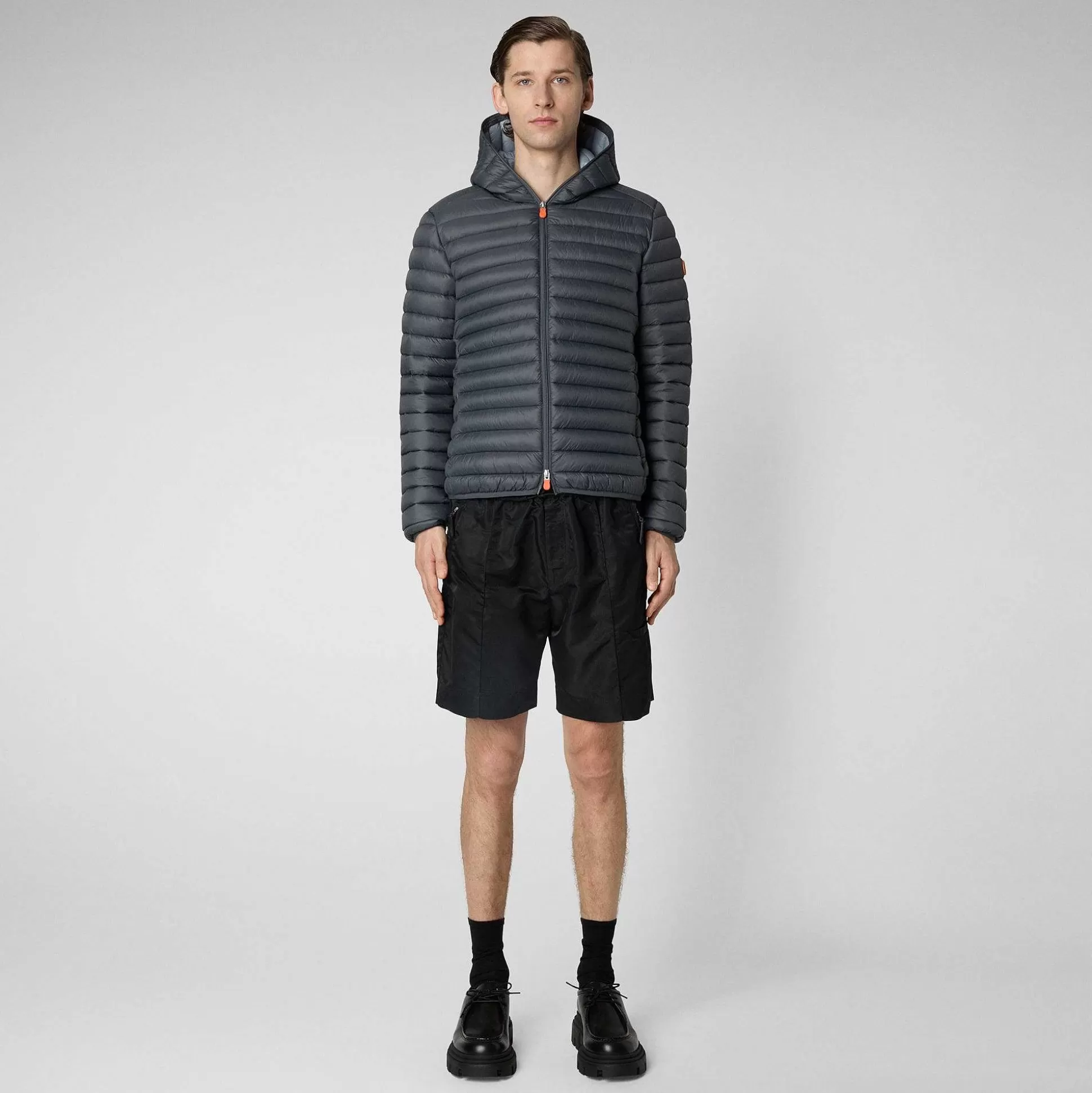 Save The Duck Dyrefrie Puffer^Man'S Animal Free Hette Pufferjakke Donald I Storm Grey