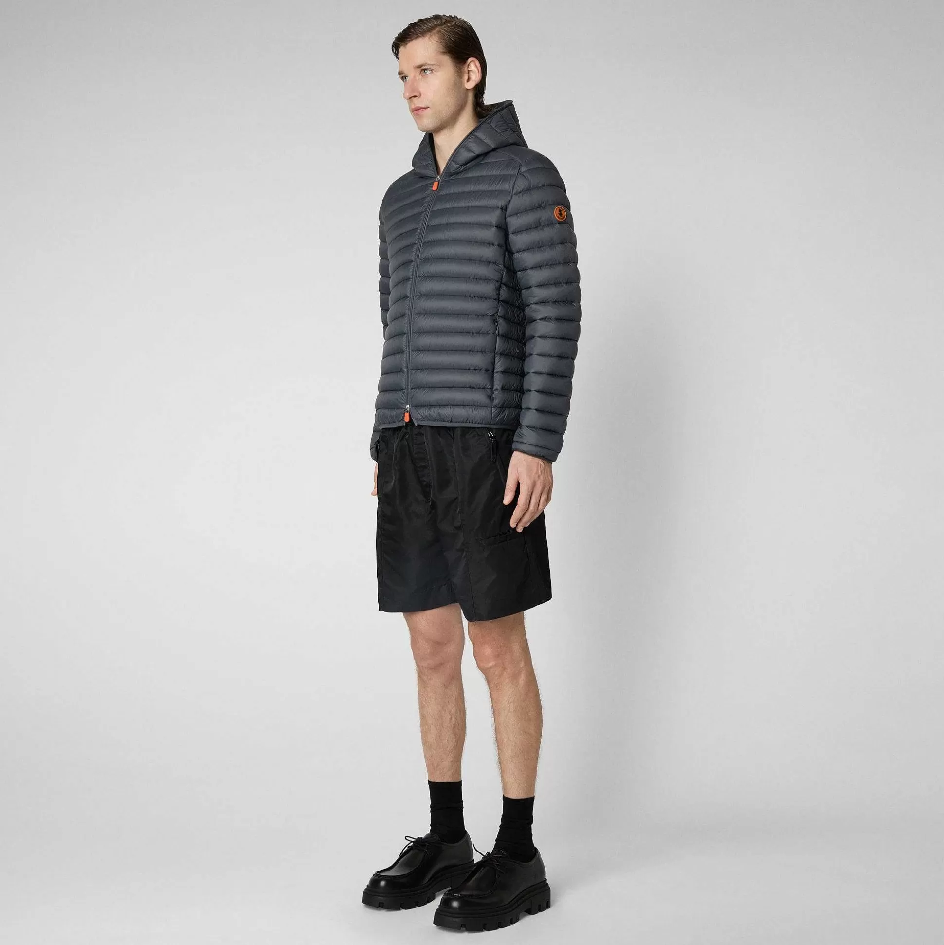 Save The Duck Dyrefrie Puffer^Man'S Animal Free Hette Pufferjakke Donald I Storm Grey