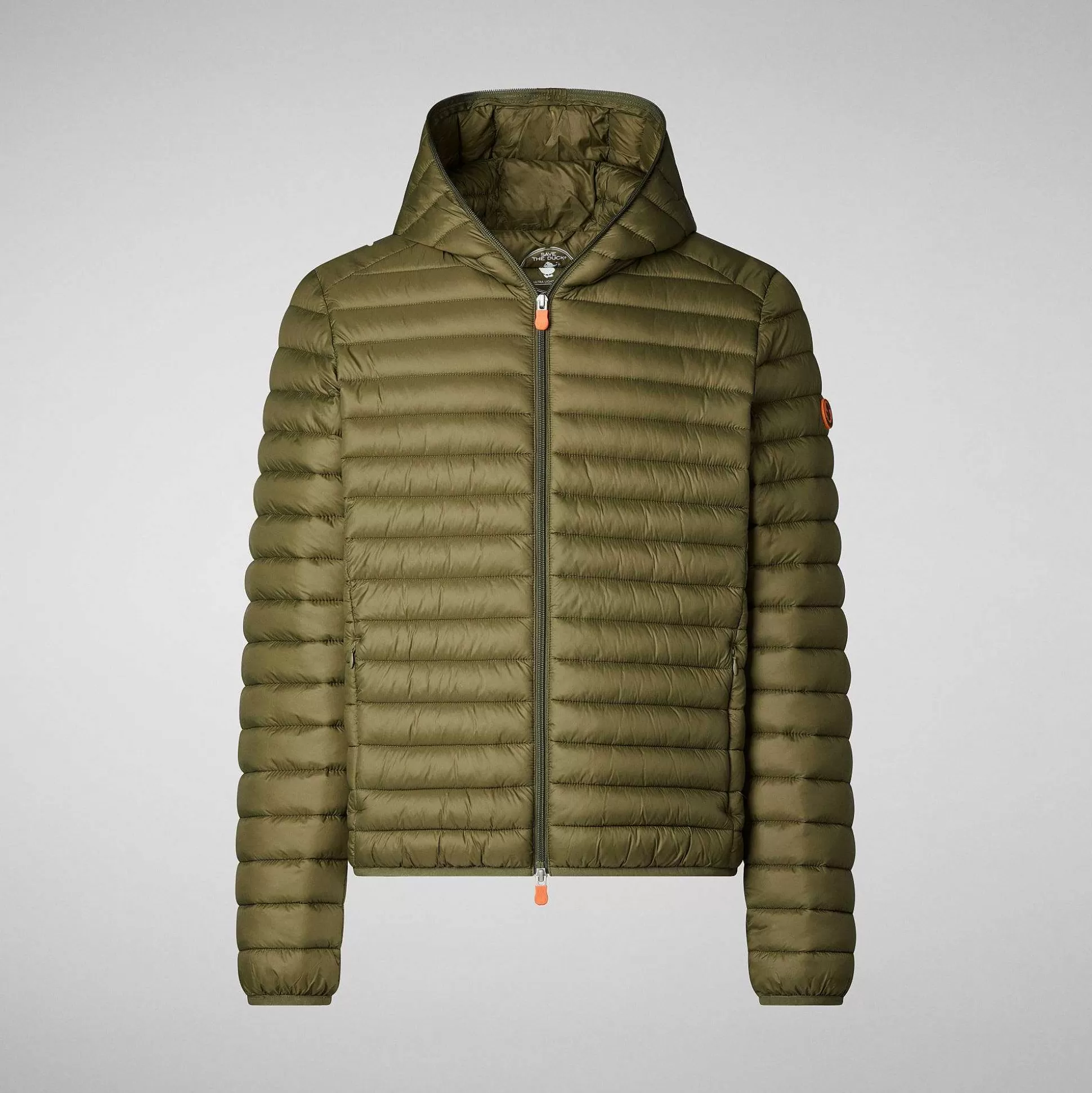 Save The Duck Dyrefrie Puffer^Man'S Animal Free Hette Pufferjakke Donald In Dusty Olive