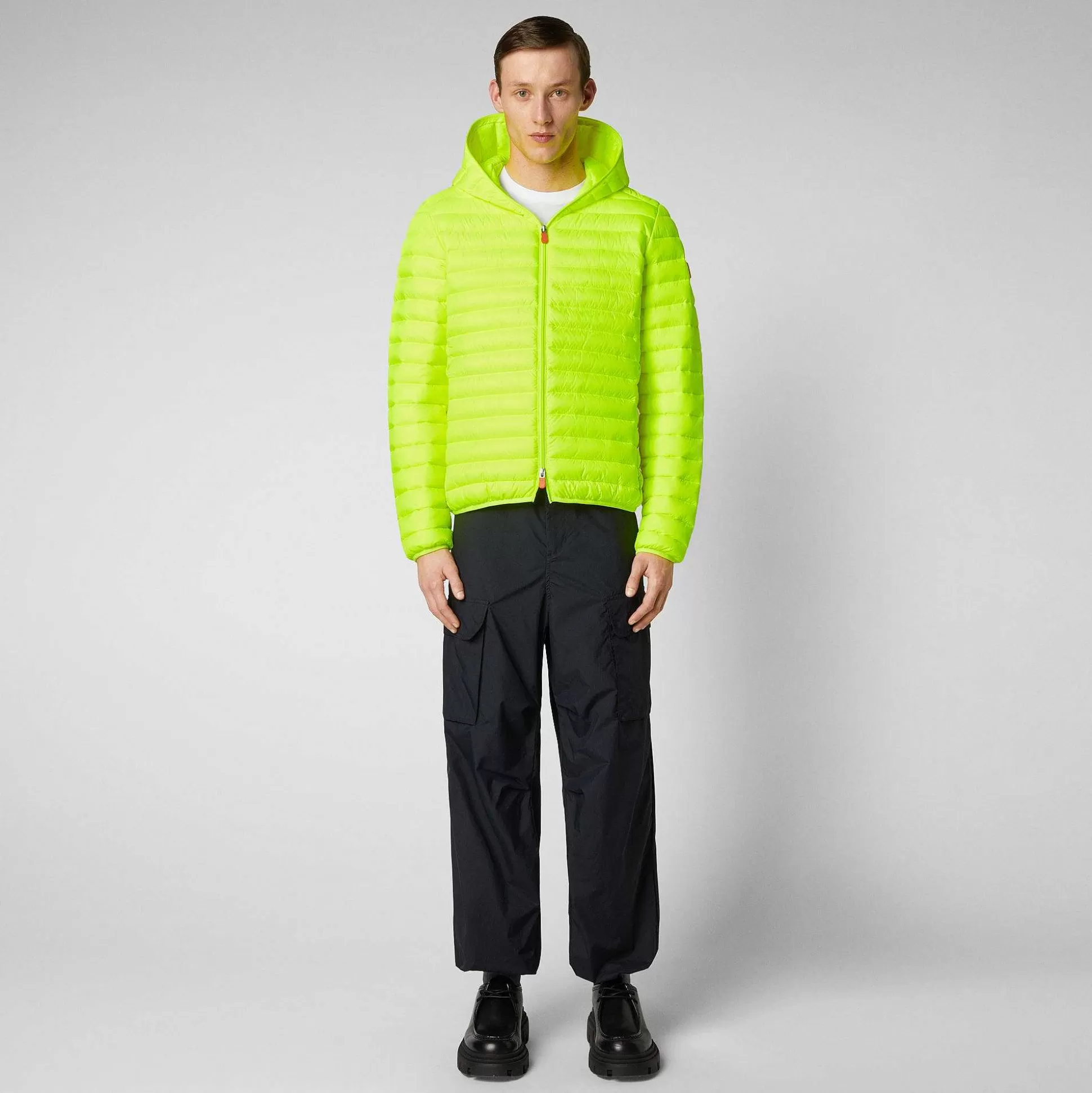 Save The Duck Dyrefrie Puffer^Man'S Animal Free Puffer Jacket Helios I Fluo Yellow