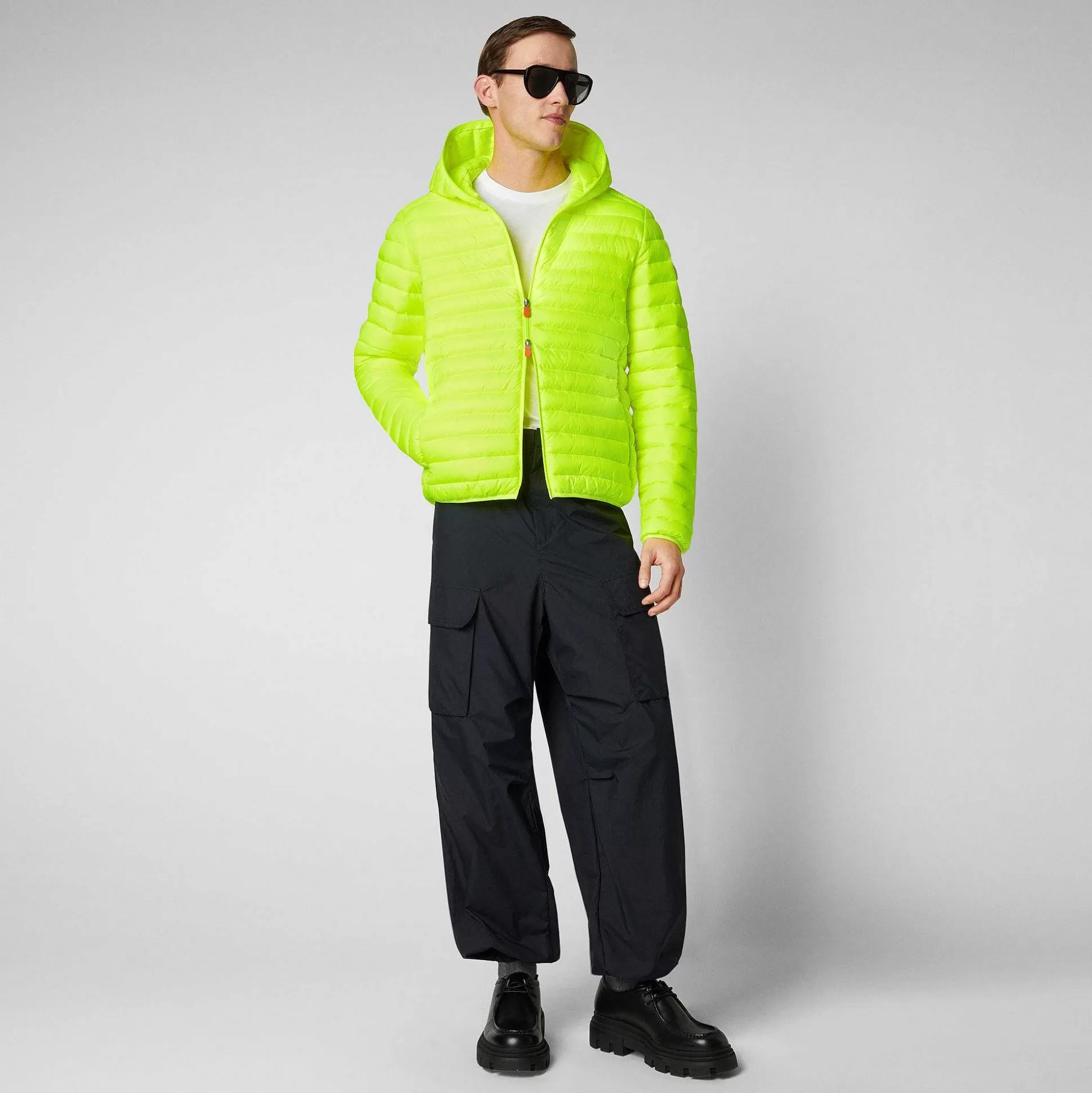 Save The Duck Dyrefrie Puffer^Man'S Animal Free Puffer Jacket Helios I Fluo Yellow