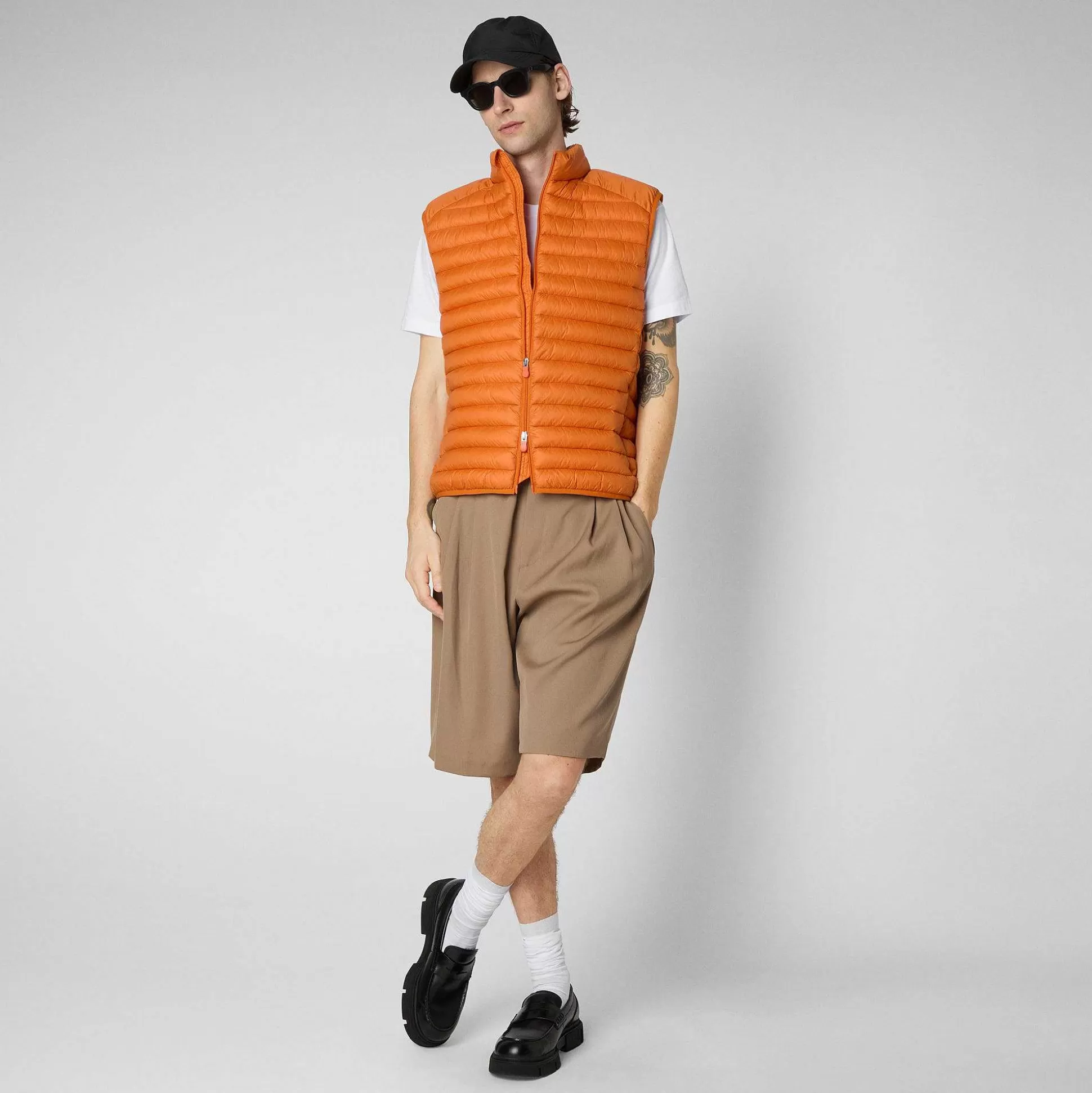 Save The Duck Gilets^Man'S Vattert Gilet Adam I Amber Orange